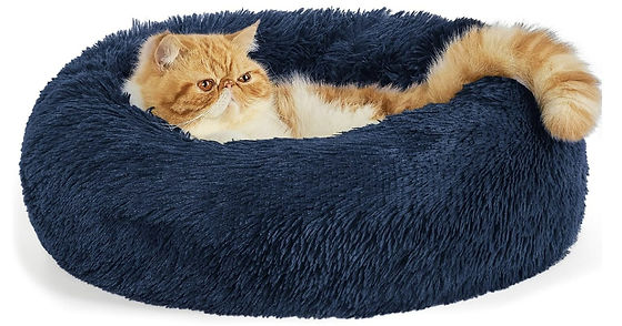 Fluffy Donut Fur Bed – מיטת פלאפי פרוותית עגולה לכלב ולחתול - תמונה 1