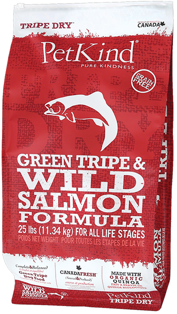 PetKind Green Tripe & Wild Salmon – מזון יבש לכלבים ללא דגנים 11.3 ק״ג - תמונה 1