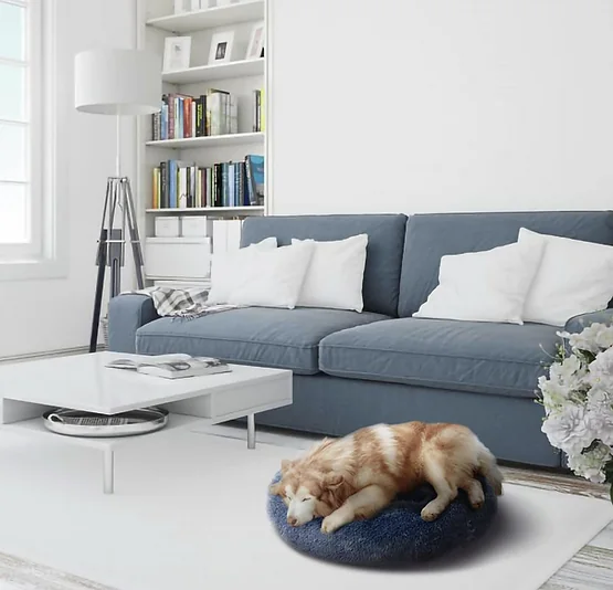 Fluffy Donut Fur Bed – מיטת פלאפי פרוותית עגולה לכלב ולחתול - תמונה 2