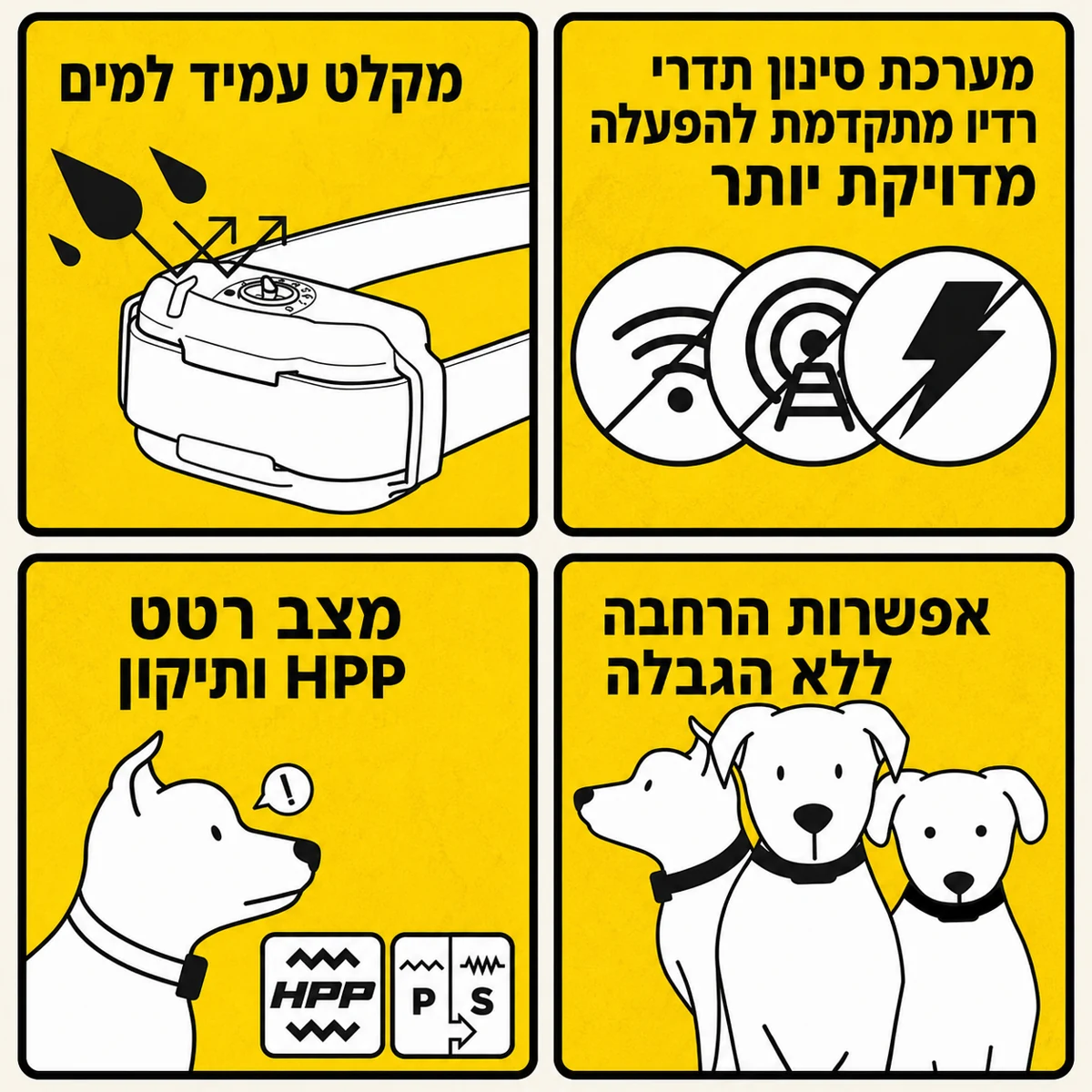 מקלט אטום למים של מערכת גדר אלקטרונית לכלבים Dogtra EF-3500