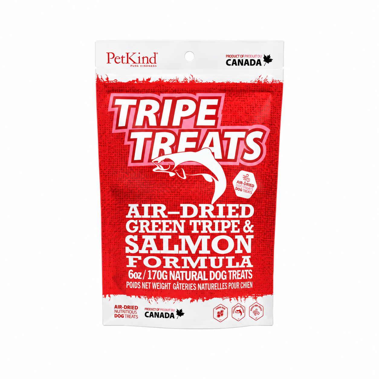 חטיפי קיבה ירוקה PetKind Tripe Treats בטעם סלמון 170 גרם