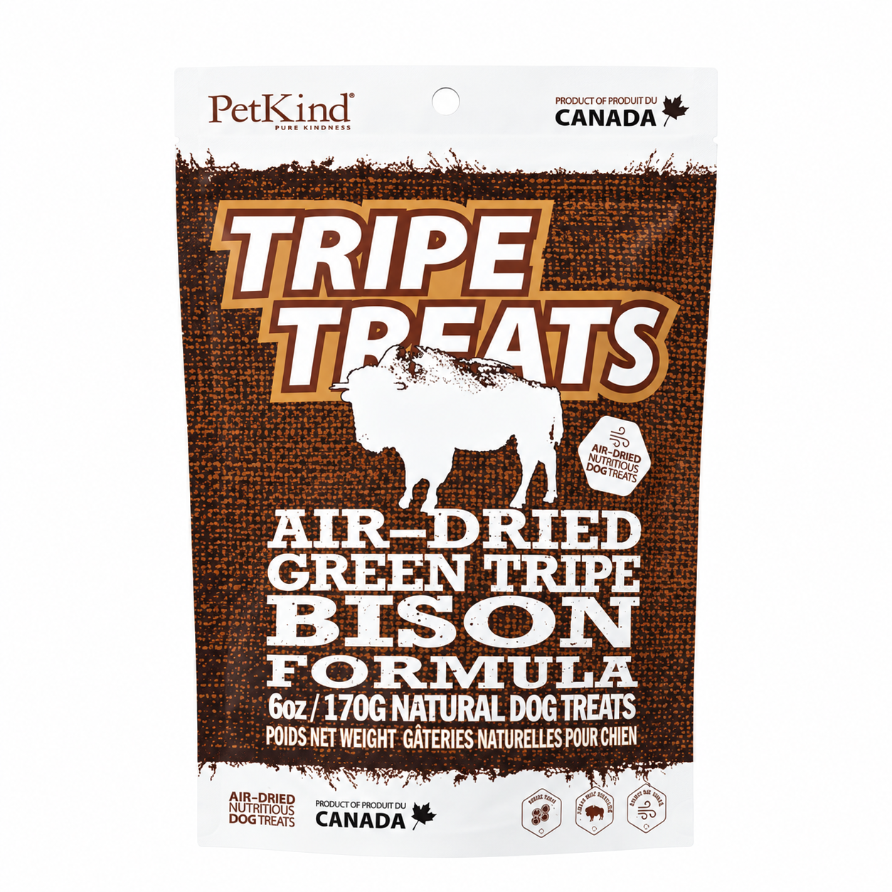 חטיפי קיבה ירוקה PetKind Tripe Treats בטעם ביזון 170 גרם