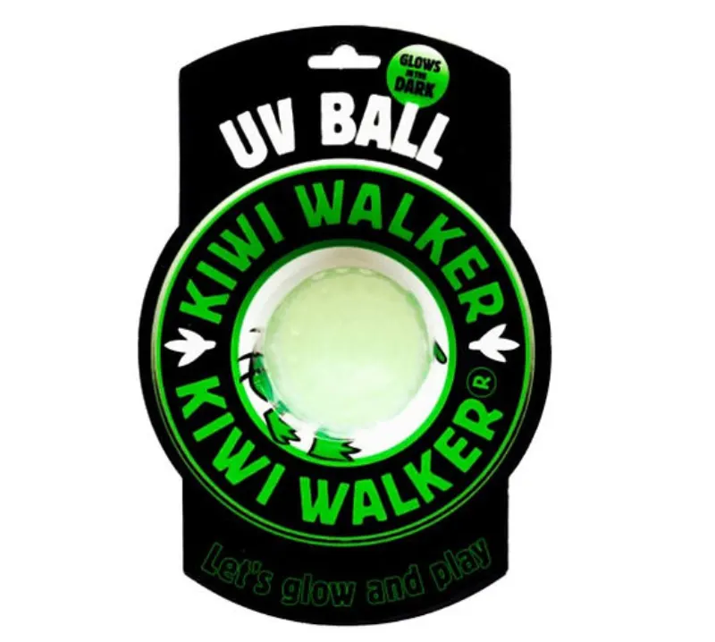 כדור עמיד במיוחד זוהר בחושך – Kiwi Walker Glow in the Dark Ball – צעצועים לכלבים מבית FASS-K9