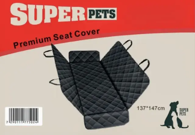 כיסוי איכותי למושב הרכב האחורי – Super Pets Premium Seat Cover