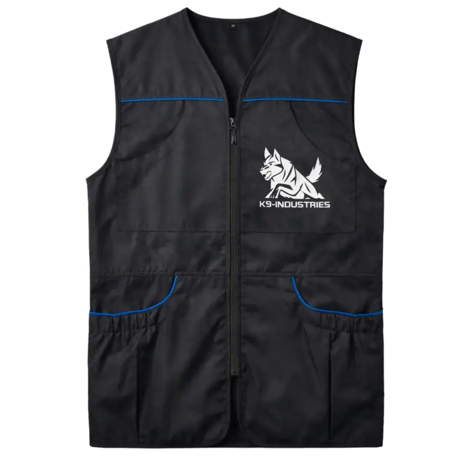 ווסט מקצועי למאלפי כלבים – K9 Industries Training Vest שחור – ציוד אילוף ונשיכה